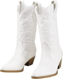 Rollda Women Snip Toe Western Boots Floral Embroidery Rodeo Cowgirl US 7.5 NEW - Picture 1 of 3