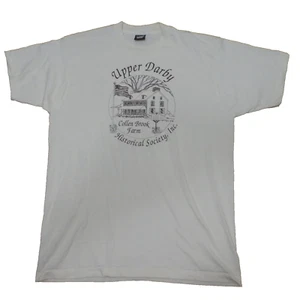 Vtg. Upper Darby Pa. Collen Brook Farm XL Light Yellow T-shirt Made in USA - Picture 1 of 6