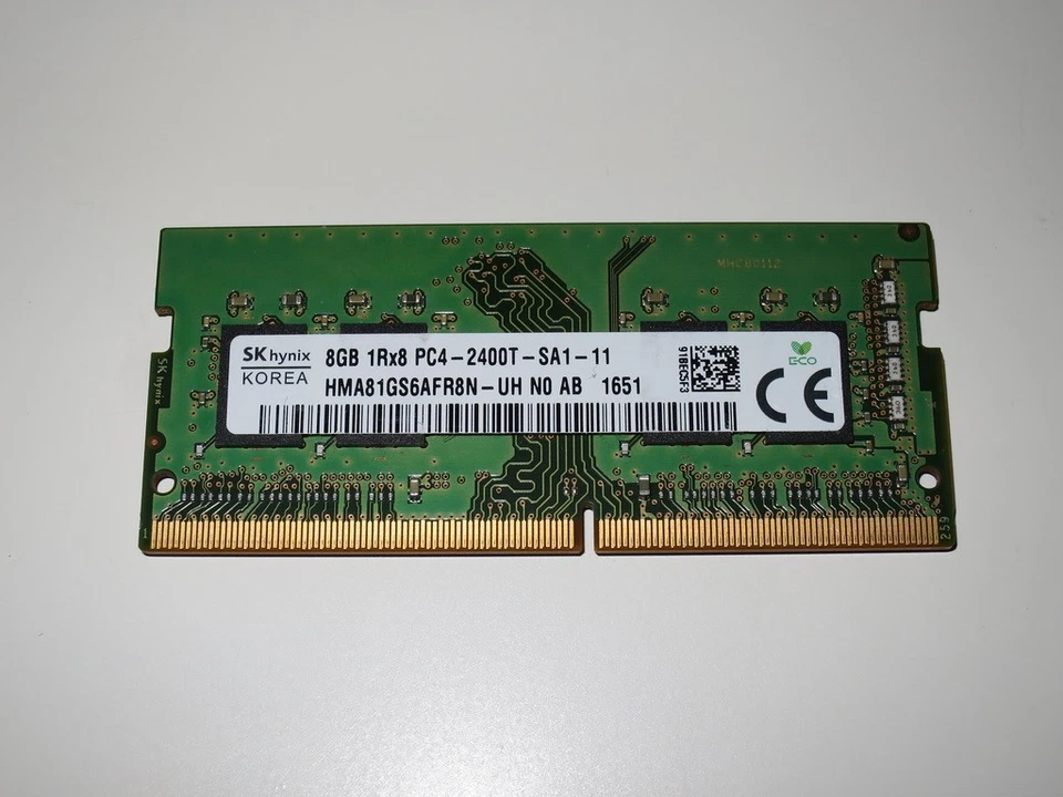SKhynix 8GB 260-Pin DDR4 SO-DIMM DDR4 2400T hma81gs6mfr8n-uh - Image 1 of 1