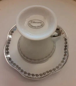 JUEGO DE 12 PIEZAS TAZAS Y PLATILLOS DE CAFÉ ESPRESSO DE DISEÑO ALEMANIA T. BAVARIA SIN USAR - Imagen 1 de 3