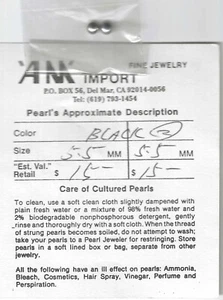 Two Black 5.5 mm round saltwater pearl from AM Import - Picture 1 of 1