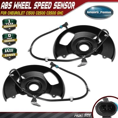2x Sensor de velocidad de rueda ABS delantero con protector contra el polvo para Chevy C1500 K1500 2500 GMC Foto 1 de 4