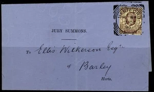 GB QV SG202, 3d purple/yellow, FINE USED. ON COVER - Bild 1 von 1