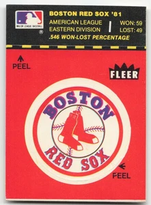 1982 Fleer Stickers Boston Red Sox Logo ODDBALL! - Picture 1 of 2