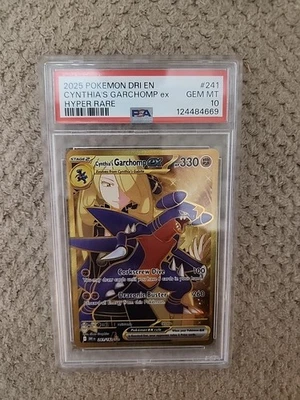 2025 Pokemon SV Destined Rivals Cynthia's Garchomp ex #241/182 PSA 10 - Image 1 of 4