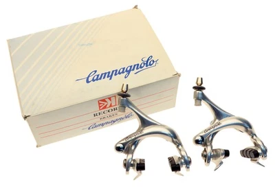 Campagnolo Record Brake Calipers Pair Rim 1994 BR-04RE Silver NOS NEW - Image 1 of 4