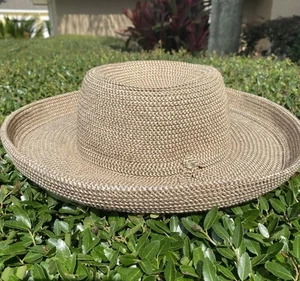 Betmar New York Brown Black Sun Hat Women Straw Hat - Picture 1 of 7