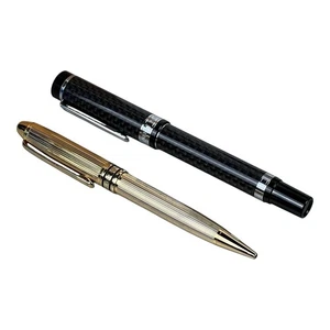 Charles Hubert Paris Gold und Schwarz Kohlefaser Kugelschreiber  - Bild 1 von 4