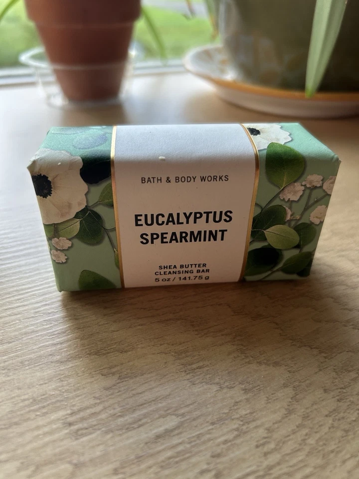 Bath and Body Works Eucalyptus Spearmint Shea Butter Cleansing Bar Soap 5 oz - Image 1 of 2
