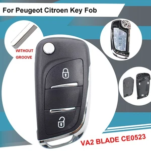 For Peugeot 207 307 308 407 3008 5008 Car Remote Key Fob Shell Case 2 Button - Picture 1 of 9