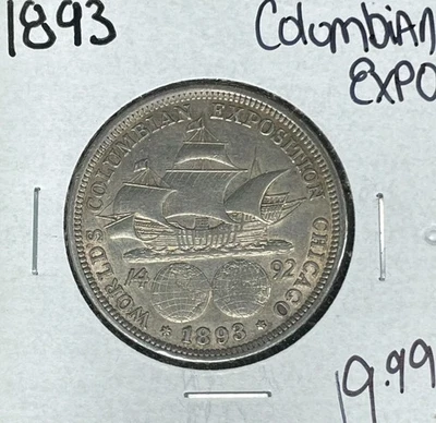 1893 COMMEMORATIVE SILVER HALF DOLLAR ~NICE COIN~ - Image 1 of 2