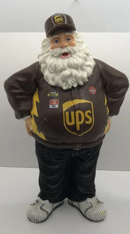 Vintage Dale Jarrett Nascar UPS #88 Santa Claus Christmas 8” Trevco Figurine Cover