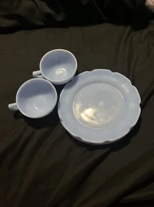 Blue Delphine Glass Children’s Partial Tea Set - Picture 1 of 6