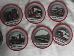 Coasters with trucks on them 6 in tin collectors tin new unwanted - Picture 1 of 3