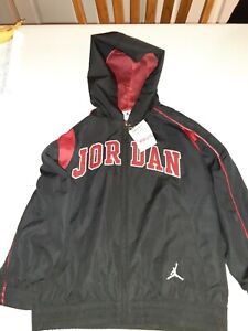 Air Jordan Nike Jumpman Youth Jacket Black & Red Jacket Sz Youth 5, New With Tag