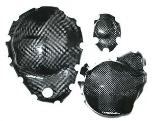SUZUKI GSX650F 2008-2019 3 x COUVERCLE D'EMBRAYAGE CARBONE COUVERCLE CARBONE - Photo 1 sur 2
