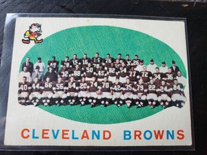 1959 Topps #161 Cleveland Browns Team Checklist Jim Brown VG-EX
