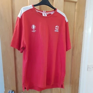 Euro 2016 France, England Red Football T Shirt Size XL Good Used Condition - Picture 1 of 10