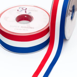 Ribbon Tri-Colour British France, Rangers, Royal, VE Day 25mm & 38mm Wide - Picture 1 of 1