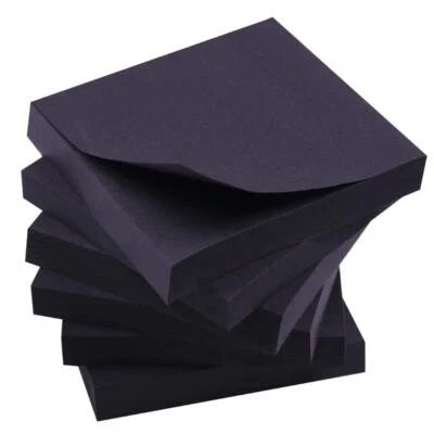 	Black Sticky Notes 6 Pads 3 X 3 Inch 100 Sheets/Pad Self-Stick Notes Pads	 - Image 1 of 4