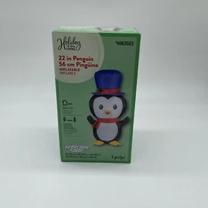 Indoor 22" Penguin Inflatable Airdorable Airblown Christmas Decor Holiday USB - Picture 1 of 5