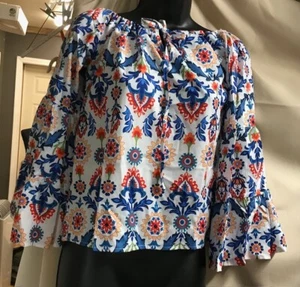 C+D+M Multicolor Blouse Woman's One Size NEW - Picture 1 of 5