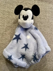 Lambs & Ivy Disney Baby Mickey Mouse Stars Blue Lovey/Security Blanket - Picture 1 of 5