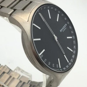 SKAGEN Men's Stainless steel Quartz Wristwatch SKT1305 Black Used With Box - Picture 1 of 7