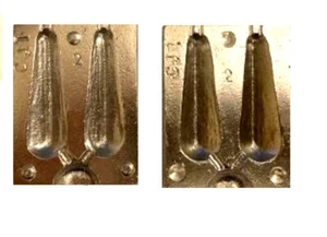 2 in 1 Double Cast 2 oz SQUARE DISTANCE Fishing Lead Weight Mould - Picture 1 of 1