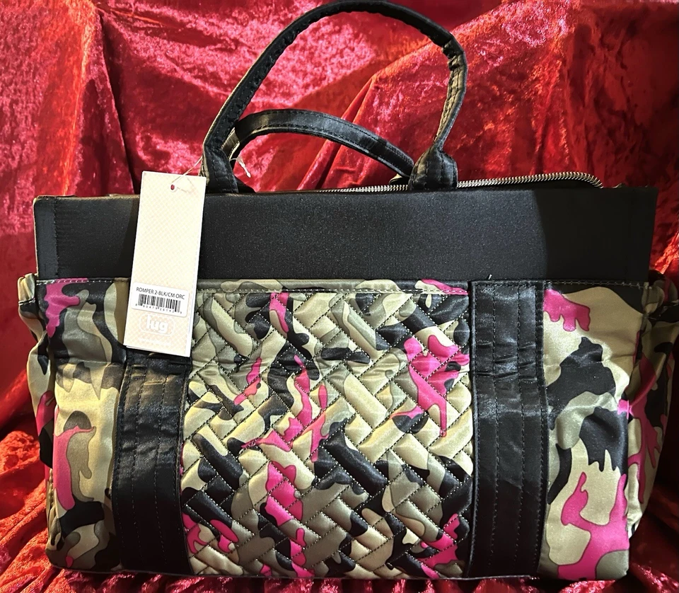 Lug Romper 2 Tote - Camo Orchid Travel Pouch Women's Stylish Accessory Bag