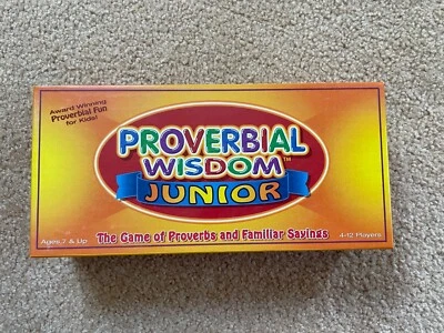 PROVERBIAL WISDOM JUNIOR Game Of Proverbs & Familiar Sayings -- 4-12 players 7+ - Image 1 of 4