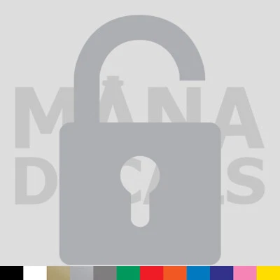 Candado Vinilo Troquelado Calcomanía Adhesiva - Bloqueo Desbloqueo Foto 1 de 2