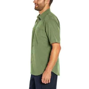 Orvis Men's Short Sleeve Woven Shirt Green, Blue, Orange,Black - Picture 1 of 18