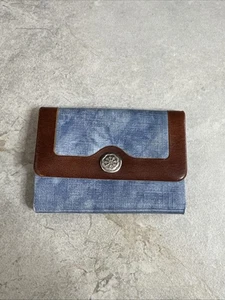 Cartera con llave vintage para mujer azul y marrón B18 - Imagen 1 de 10