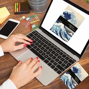 Genuine Europe limited Hokusai the Great Wave | Small A5 Hardbound Matte Her/Him - Picture 1 of 6