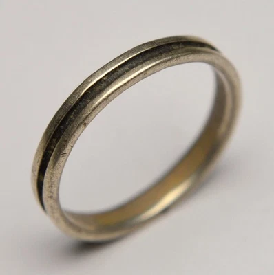 925 STERLING SILVER ONE ROW BAND CLASSIC RING - Image 1 of 4