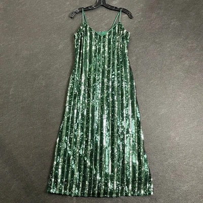 Vestido midi a rayas con lentejuelas talla SP de MAEVE By Anthropologie para mujer Foto 1 de 4