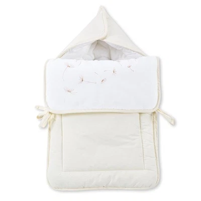 Fuß- und Kuschelsack mit Gurtschlitz, Elegance in Weiss - Bild 1 von 3