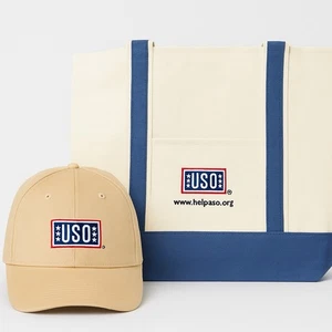 USO Sombrero y Bolso de Mano Paquete NUEVO Support Our Heroes Gorra 100% Algodón Lona Conjunto de Regalo - Imagen 1 de 11