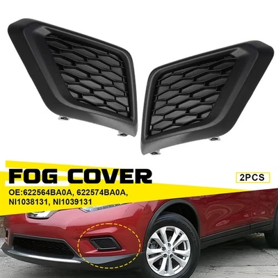 2X Front Light Fog Cover Side Driver Passenger FIT Nissan Rogue 2014-2015 2016 — 第 1/4 张图片