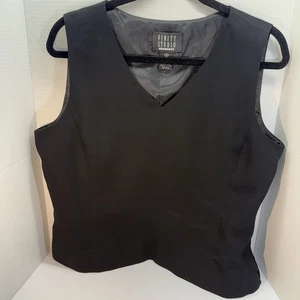 Finity Studio Vintage Tank Top Formal Top Women’s 16P Petite Black Y2K 90s NWT - Picture 1 of 10