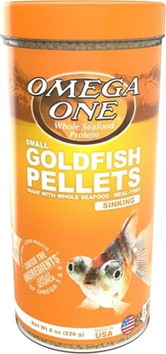 Omega One Goldfish Pellets, Sinking, 2mm Small 8 Ounce (Pack of 1), Yellow  - Image 1 of 4
