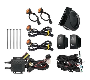 KEMIMOTO UTV Turn Signal Kit with Horn, Pre-Wired, Plug and Play Black  - Bild 1 von 6