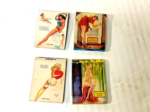 VINTAGE PIN UP GIRL MATCHBOOKS GEORGE PETTY LOT OF 4 - Picture 1 of 12