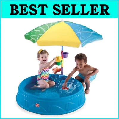 Piscina duradera para juegos y sombra al aire libre con sombrilla - Incluye 7 divertidos accesorios de juguete Foto 1 de 4