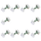 500 Pcs Stone Powder Christmas Decoration Flower Wire Stem Paper Centers