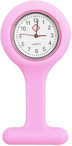 TRIXES Nurses Light Pink Fob Watch NEW Silicone Doctor Nurse Pocket Brooch Fob - Picture 1 of 10