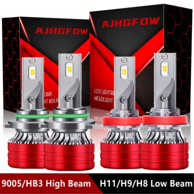 For Saab 9-7x 2005-2009 9005+H11 6500K LED Headlight High Low Bulbs Kit 6000K - Image 1 of 4