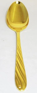 CONCERTO GOLD by Retroneu Soup Spoon Oval 8" NEW NEVER USED 18/8 made in Korea - Picture 1 of 5