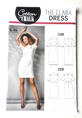 Cotton + Chalk sewing pattern Clara Dress glamorous party   6 to 30   NEW SEALED - Image 1 of 2
